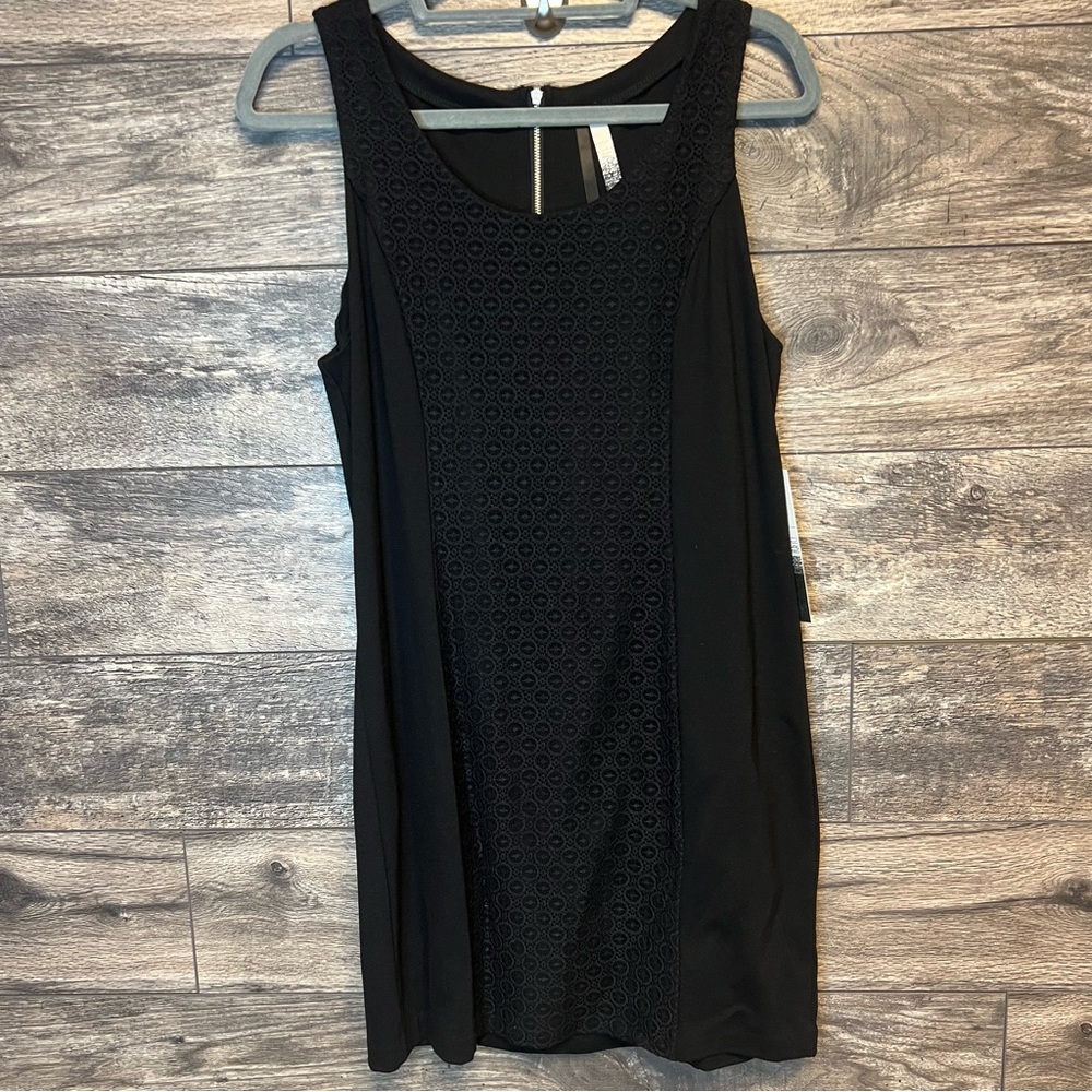 Kensie Black Textured Mini Dress